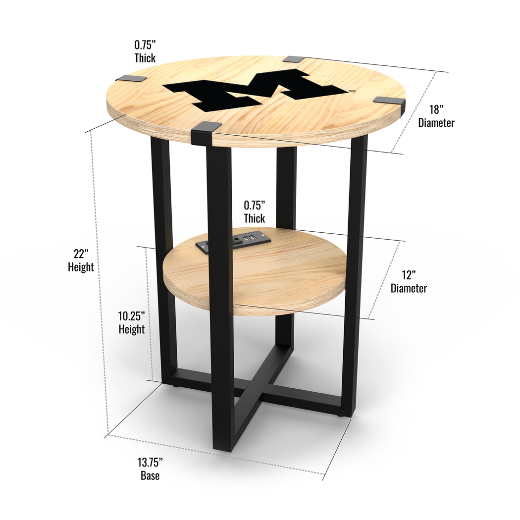 University of Michigan Side Table - Thumbnail - Image 5