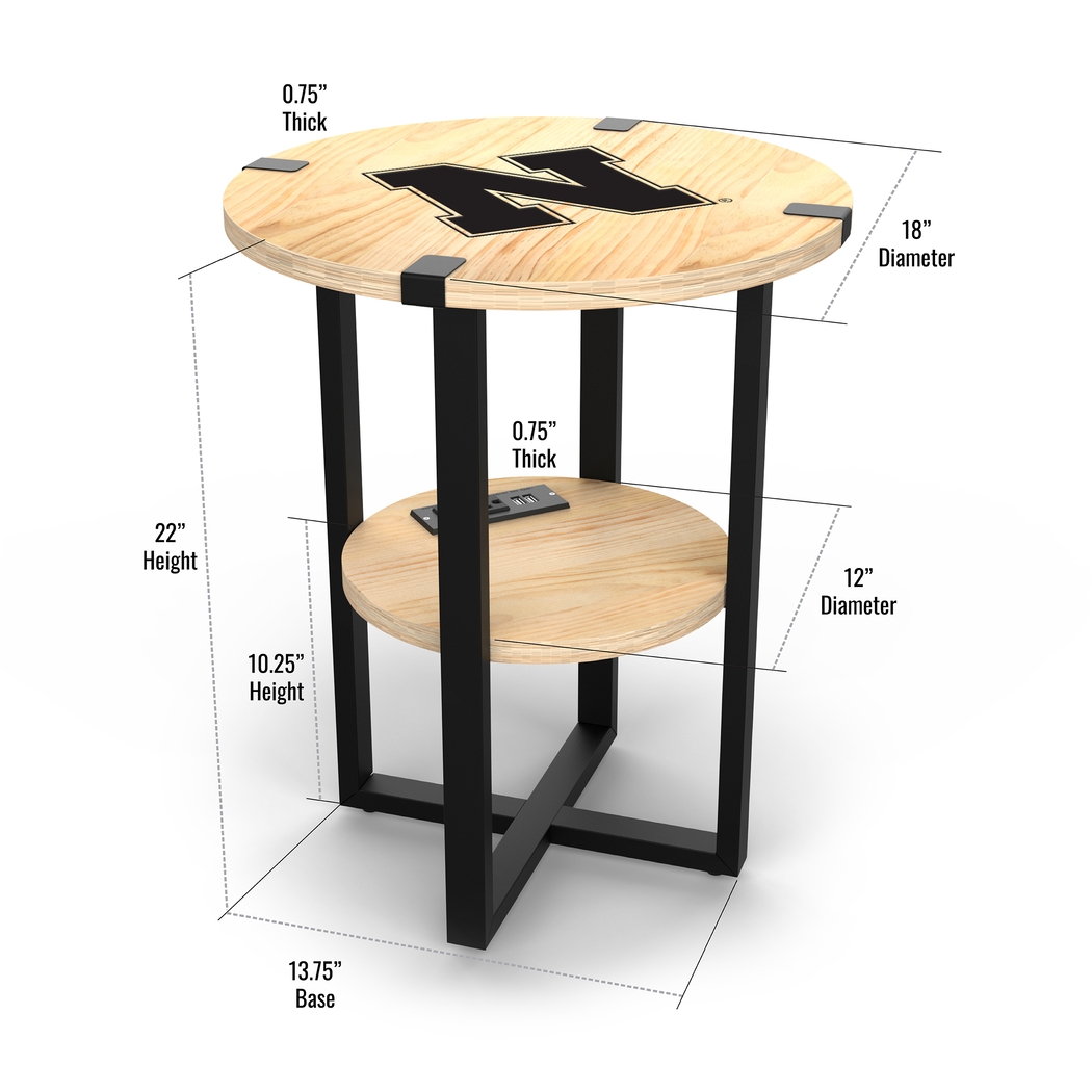 University of Nebraska Side Table - Thumbnail - Image 5