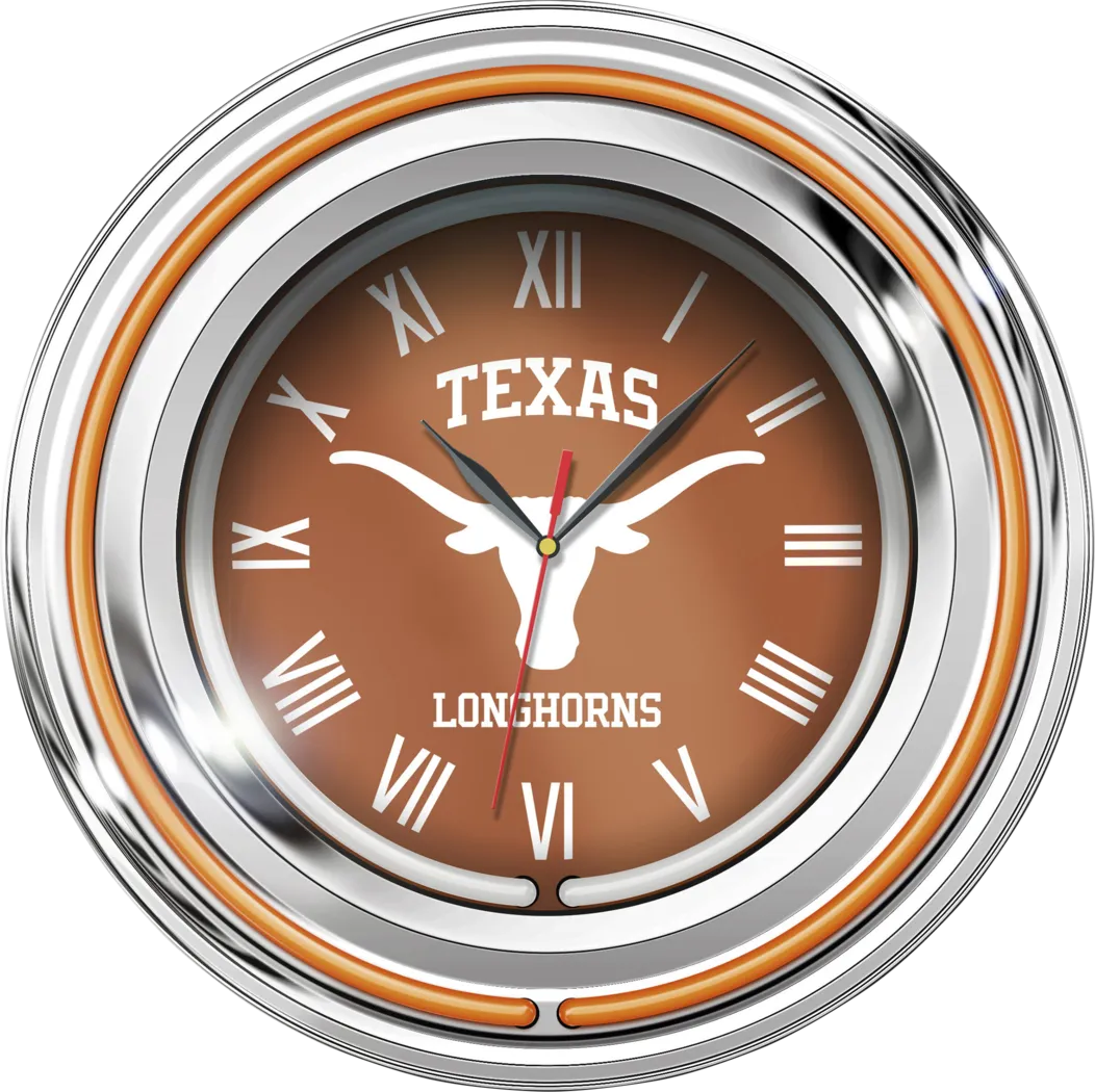 University of Texas Orange Neon Wall Clock - Thumbnail - Image 1