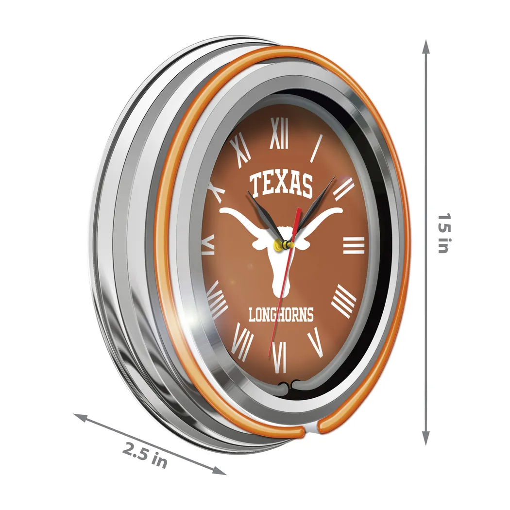 University of Texas Orange Neon Wall Clock - Thumbnail - Image 4