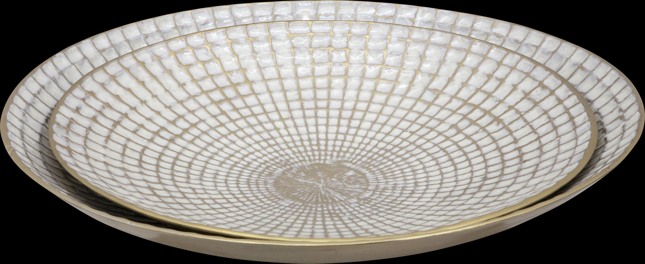 Upholland Gold Tray, Set of 2 - Thumbnail - Image 1