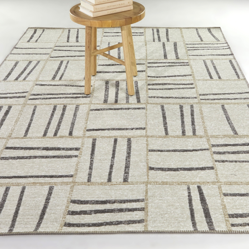 Uppas Cream 5'3 x 7' Area Rug - Thumbnail - Image 2
