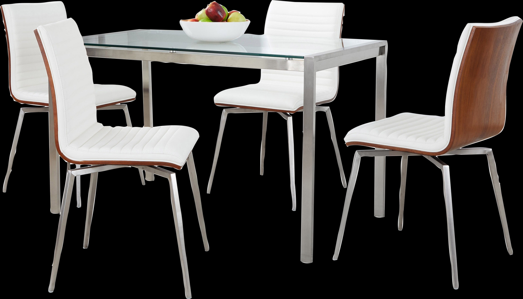 Upsall II White 5pc Dining Set - Thumbnail - Image 1