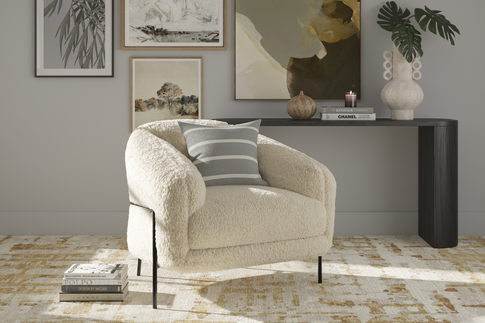 Uptown Beige Accent Chair - Thumbnail - Image 3