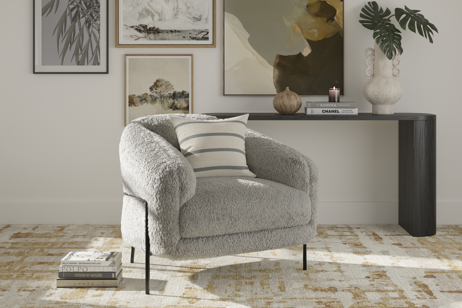 Uptown Gray Accent Chair - Thumbnail - Image 3