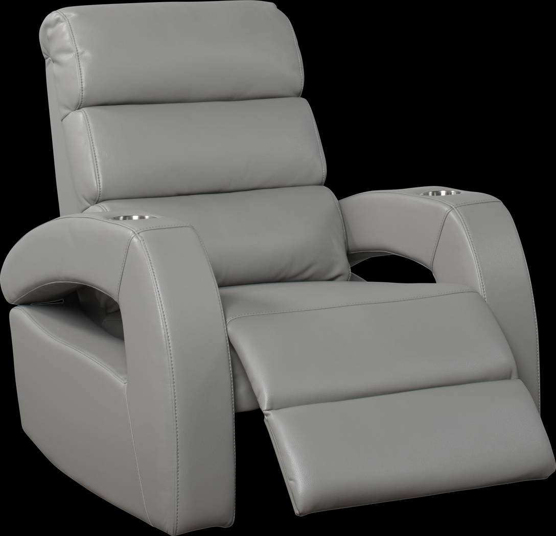 Uptown Loft Gray Power Recliner - Thumbnail - Image 1