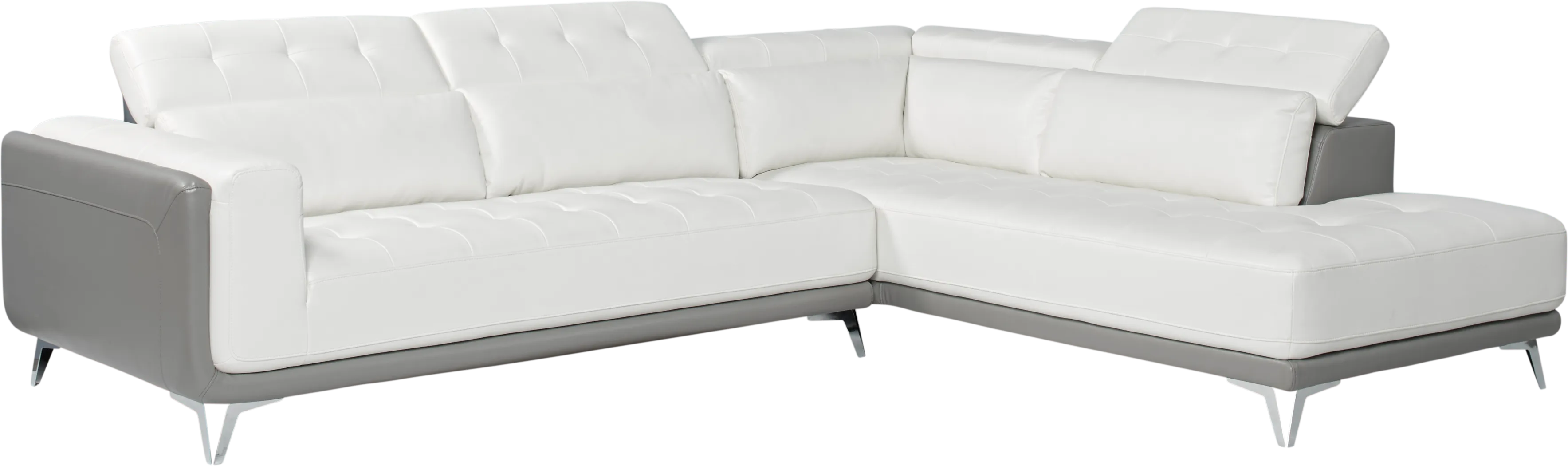 Uptown Loft White 2 Pc Sectional - Thumbnail - Image 3