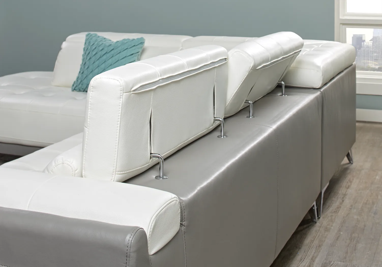 Uptown Loft White 2 Pc Sectional - Thumbnail - Image 4