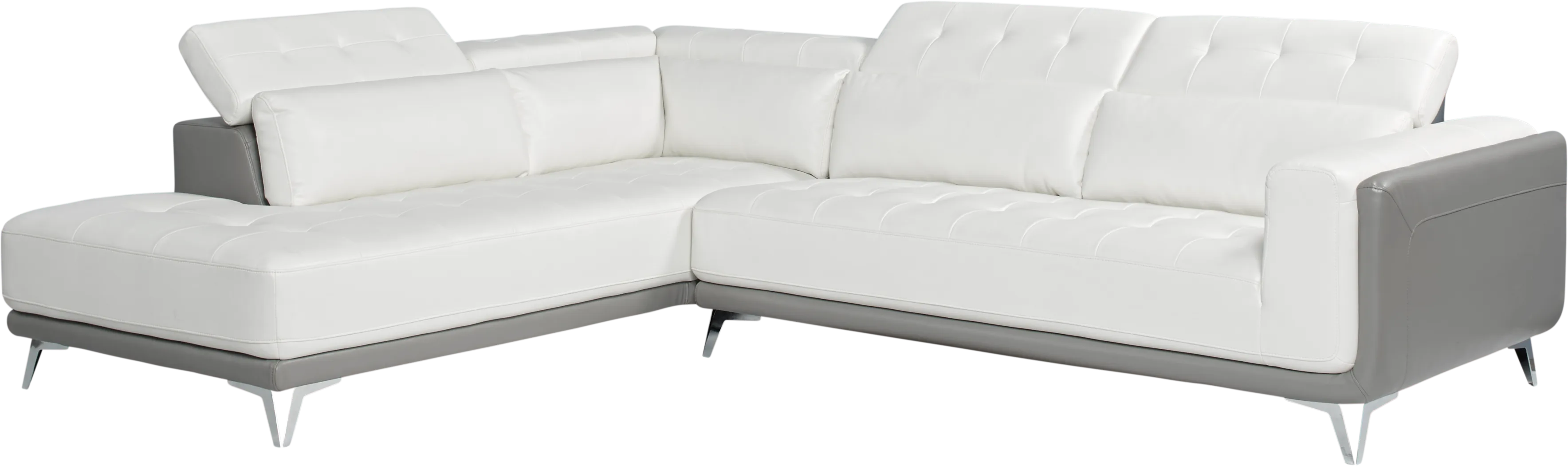 Uptown Loft White 2 Pc Sectional - Thumbnail - Image 3