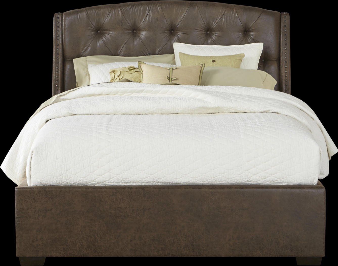 Urban Plains Brown 3 Pc  King Upholstered Bed - Thumbnail - Image 1