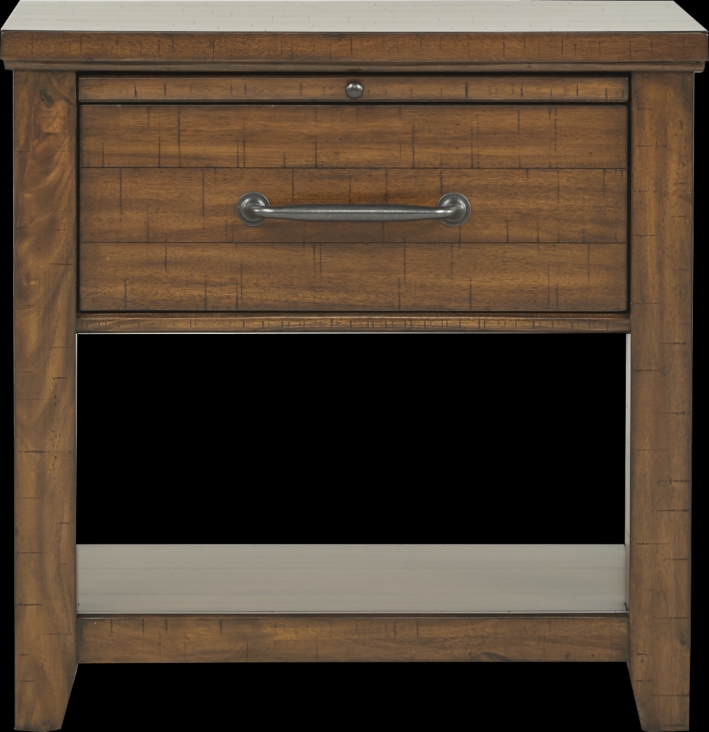 Urban Plains Brown Leg Nightstand - Thumbnail - Image 1