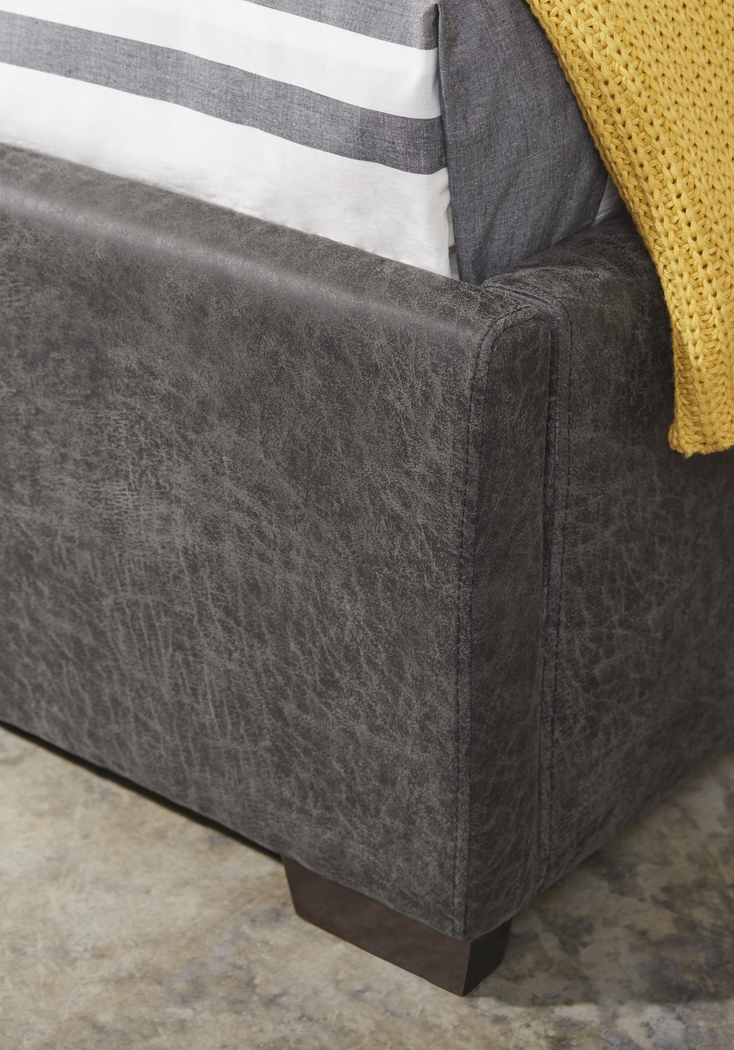 Urban Plains Gray 3 Pc Queen Upholstered Bed - Thumbnail - Image 4