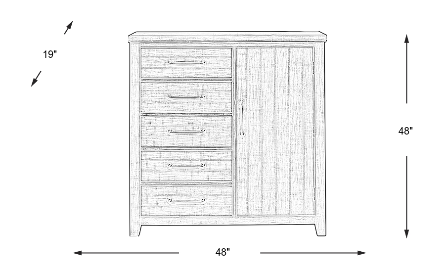 Dimension Image. Please refer to the Dimension Tab on this page for dimension details.