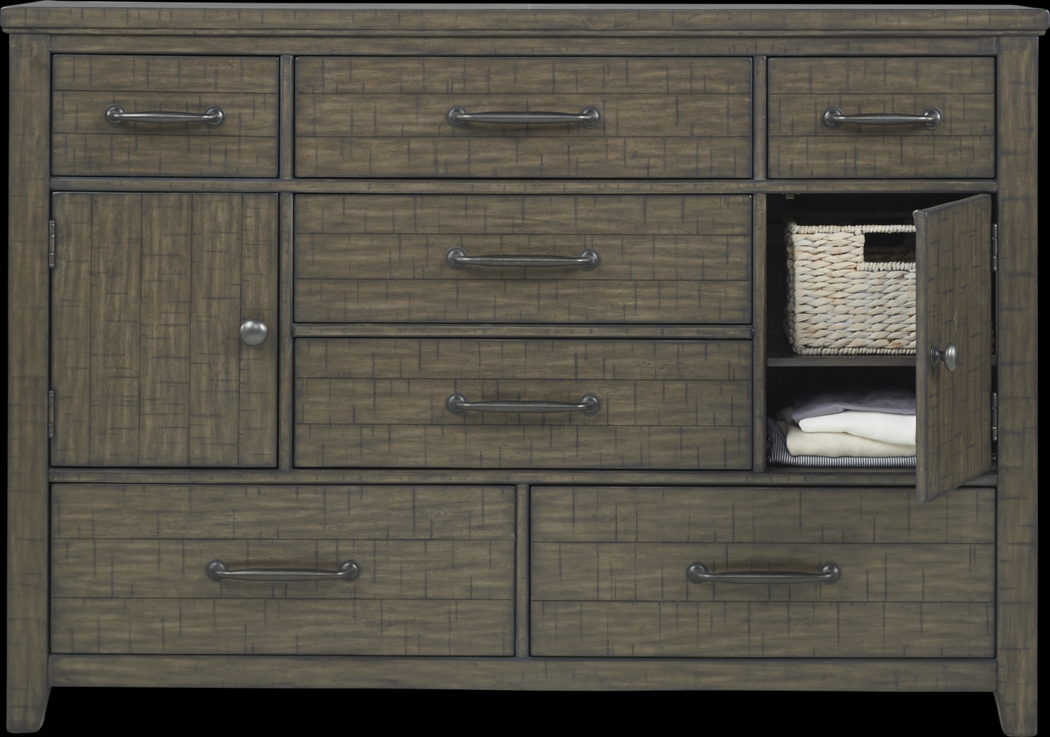 Urban Plains Gray 5 Pc Queen Upholstered Bedroom - Thumbnail - Image 7