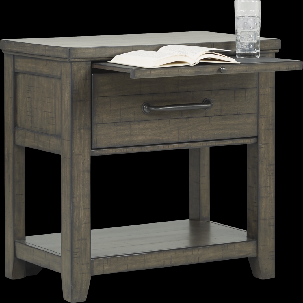 Urban Plains Gray Leg Nightstand - Thumbnail - Image 2