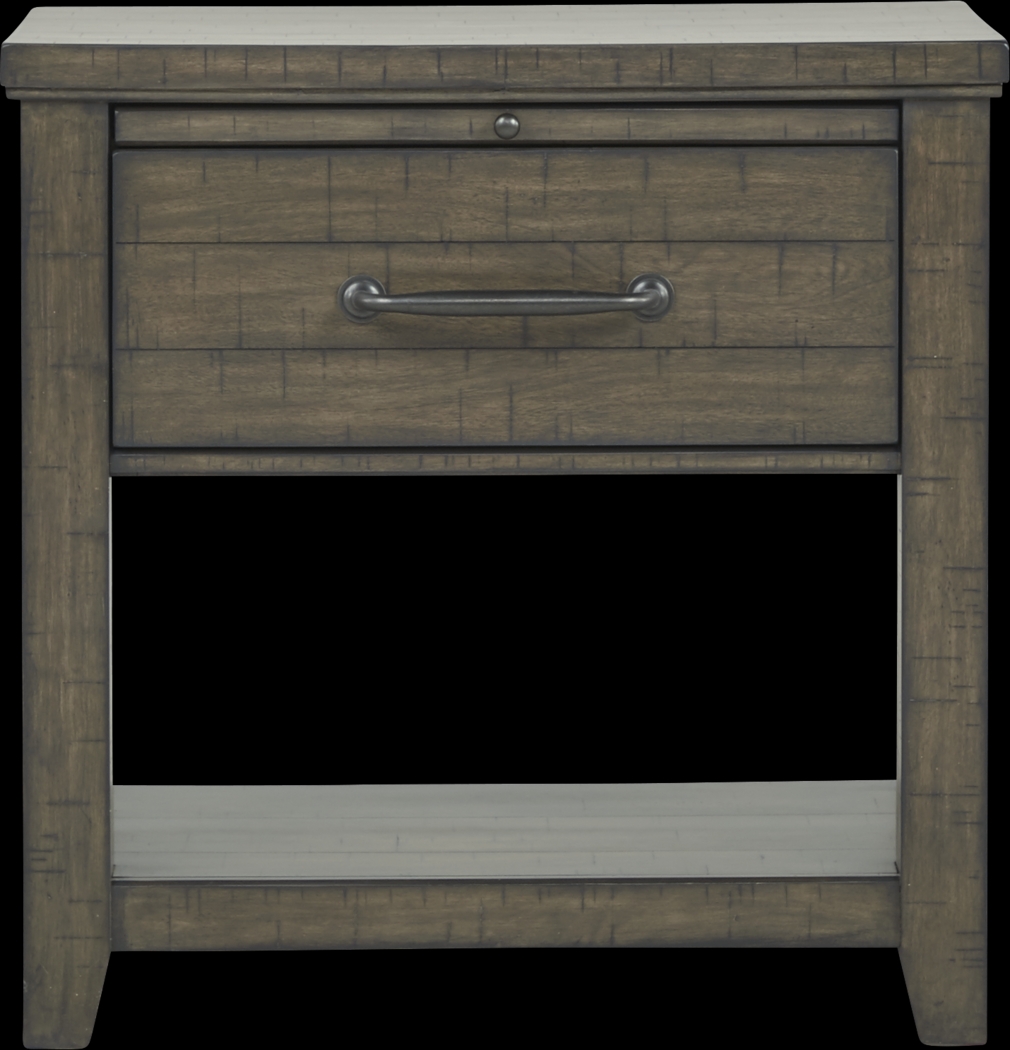 Urban Plains Gray Leg Nightstand - Thumbnail - Image 1