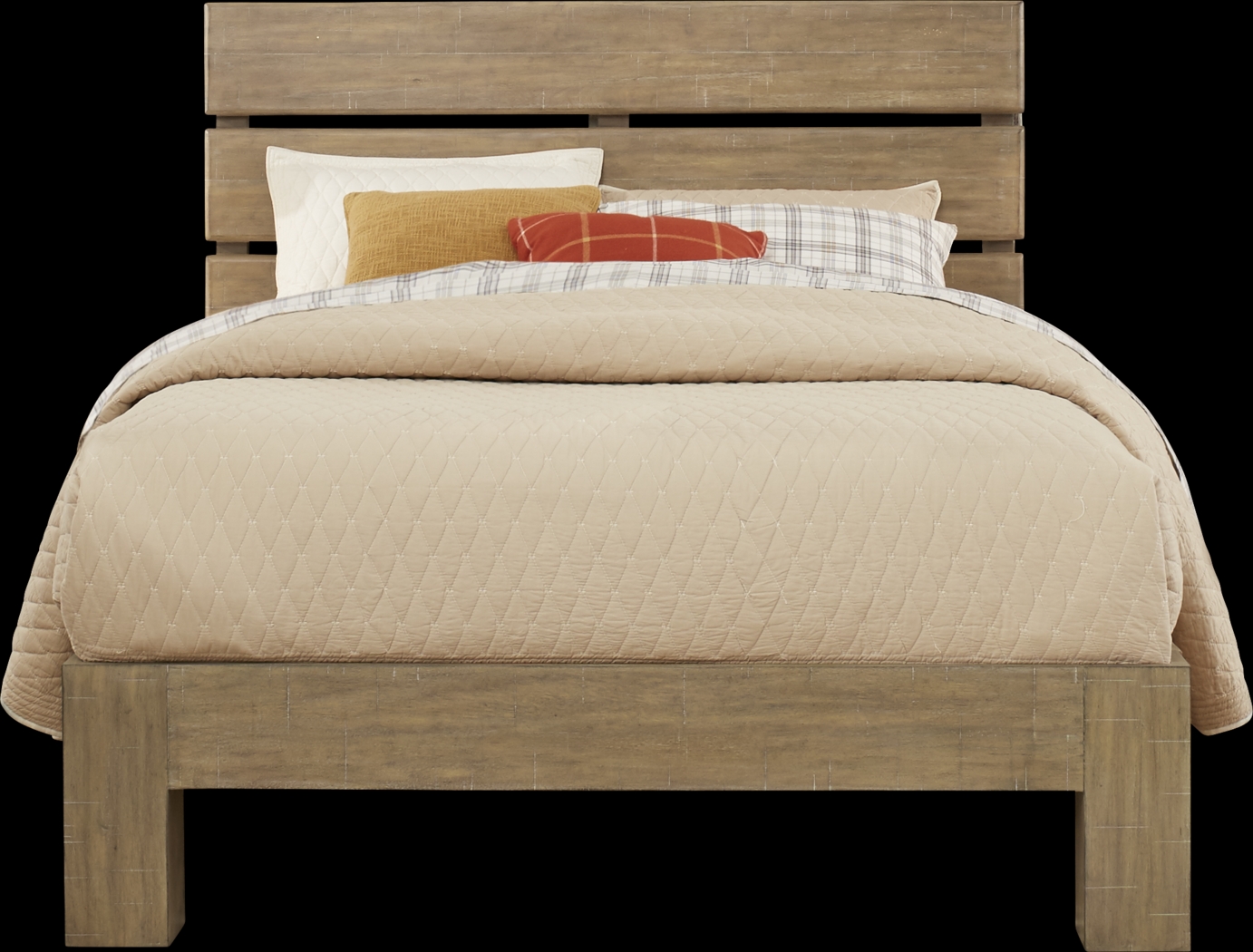 Urban Plains Mahogany 3 Pc King Slat Platform Bed - Thumbnail - Image 1