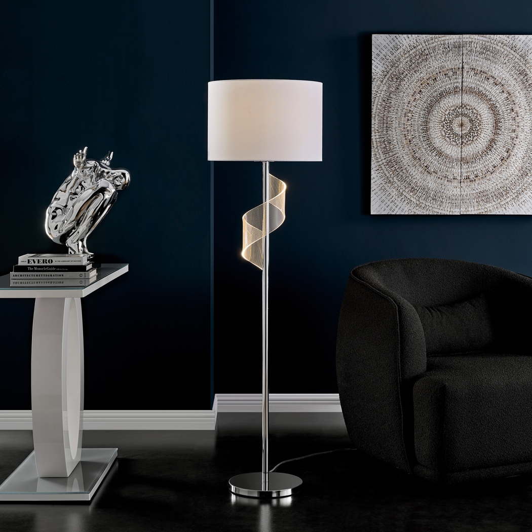 Uriah Way Silver Floor Lamp - Thumbnail - Image 2
