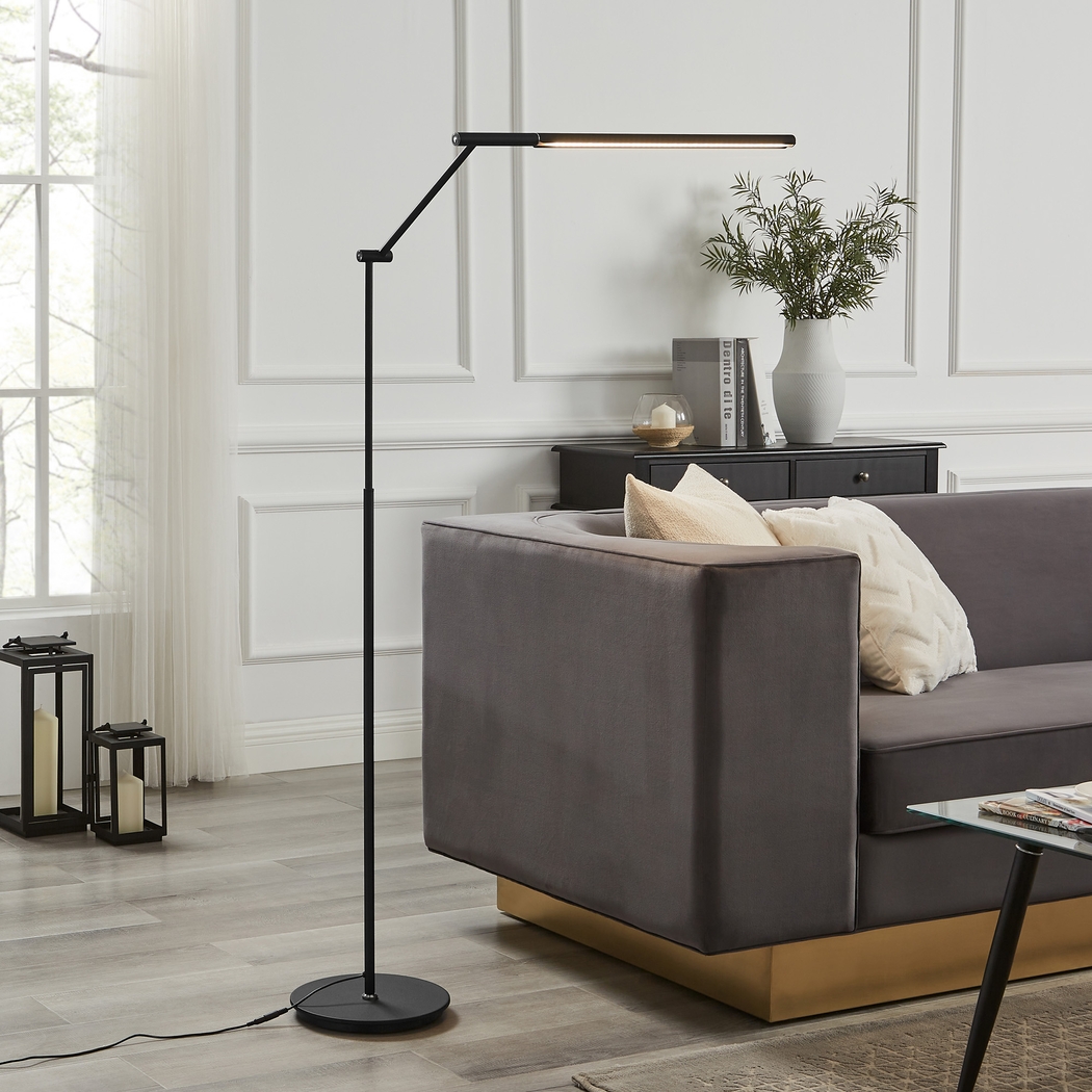 Uryno Road Black Floor Lamp - Thumbnail - Image 2