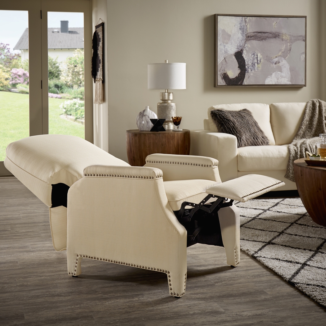 Utila Beige Pushback Recliner - Thumbnail - Image 11