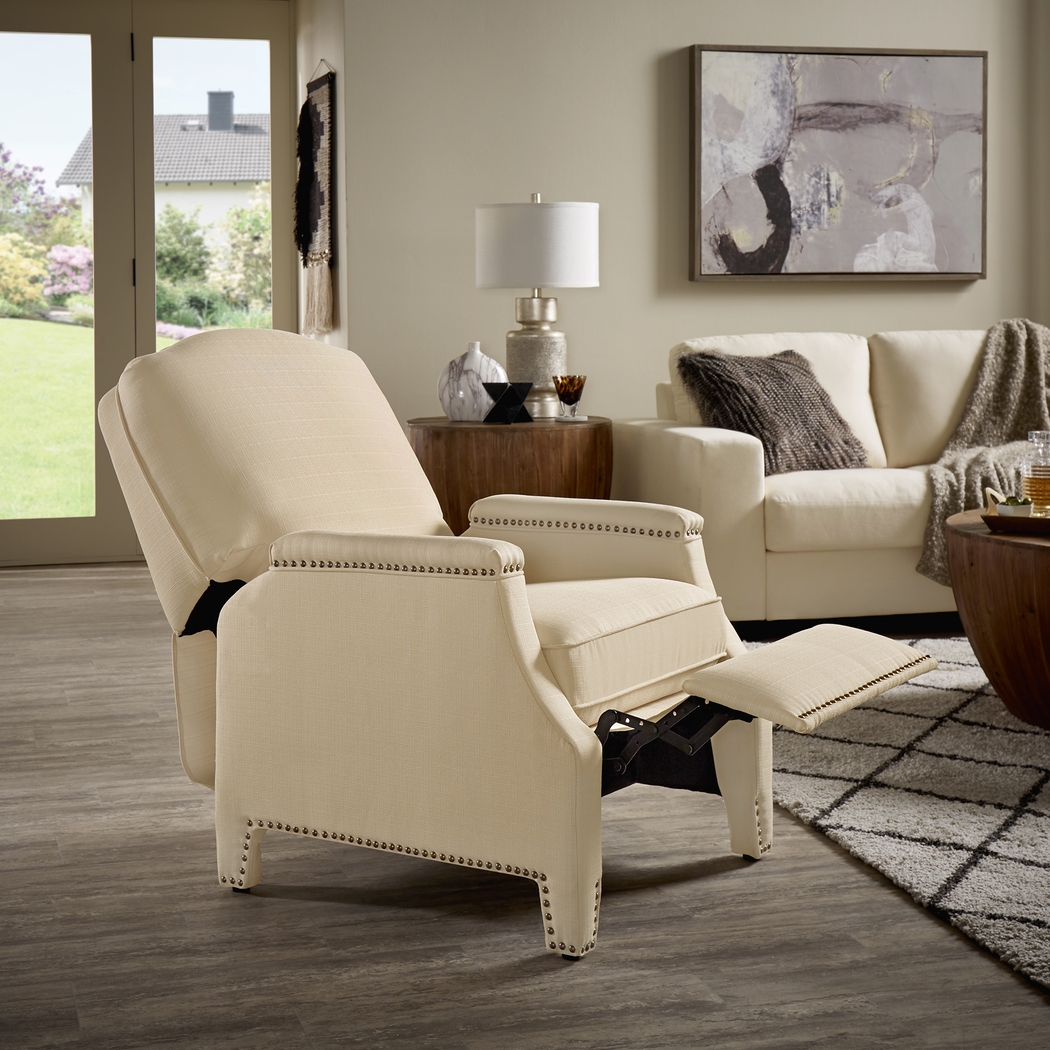 Utila Beige Pushback Recliner - Thumbnail - Image 9