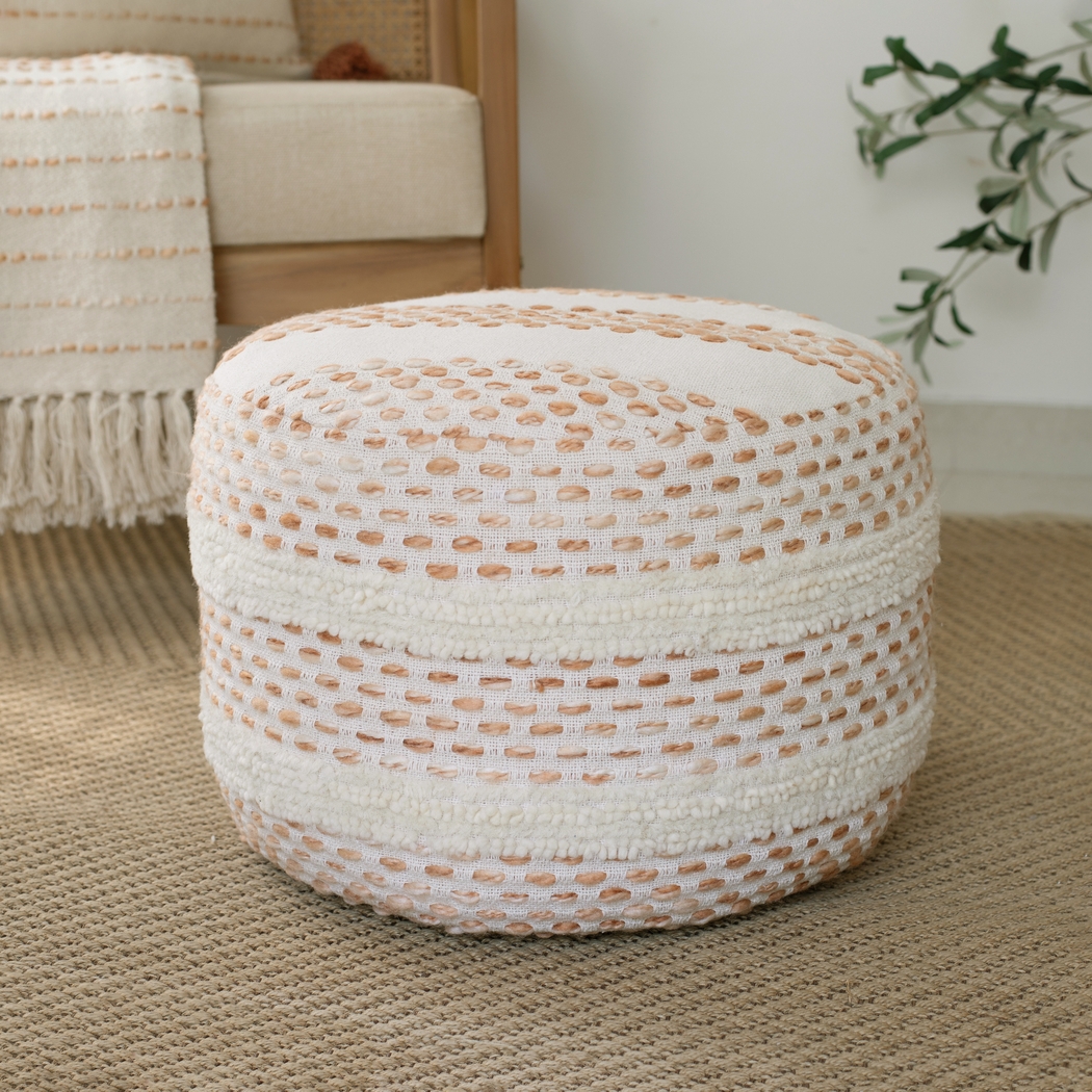 Vaddo Adobe/Ivory Pouf - Thumbnail - Image 5