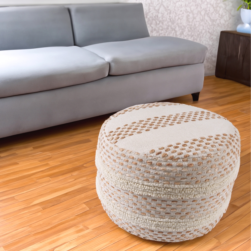 Vaddo Adobe/Ivory Pouf - Thumbnail - Image 6