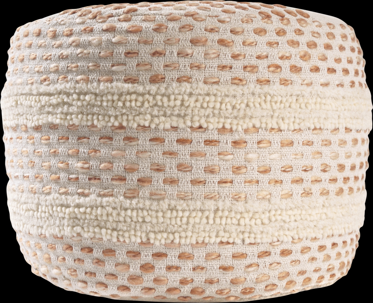 Vaddo Adobe/Ivory Pouf - Thumbnail - Image 1
