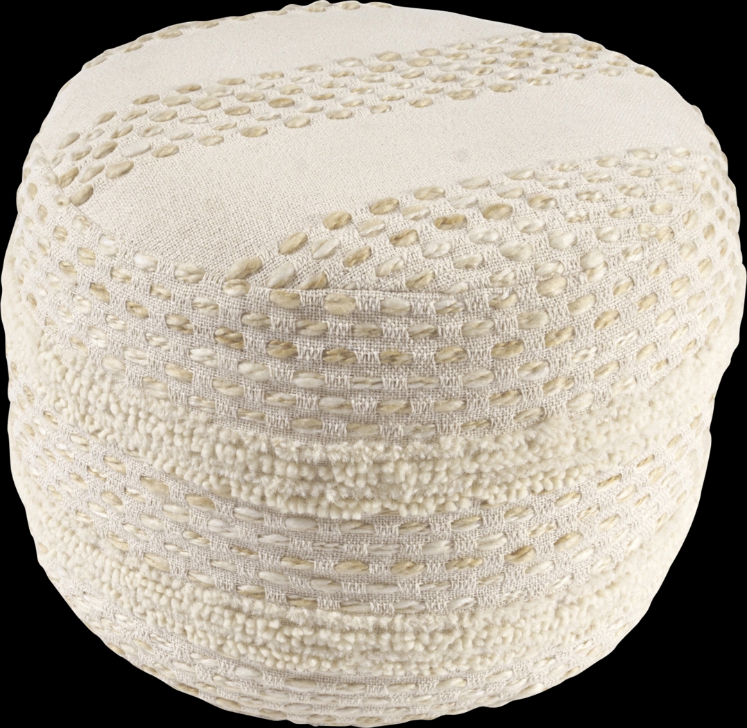 Vaddo Beige/Ivory Pouf - Thumbnail - Image 4