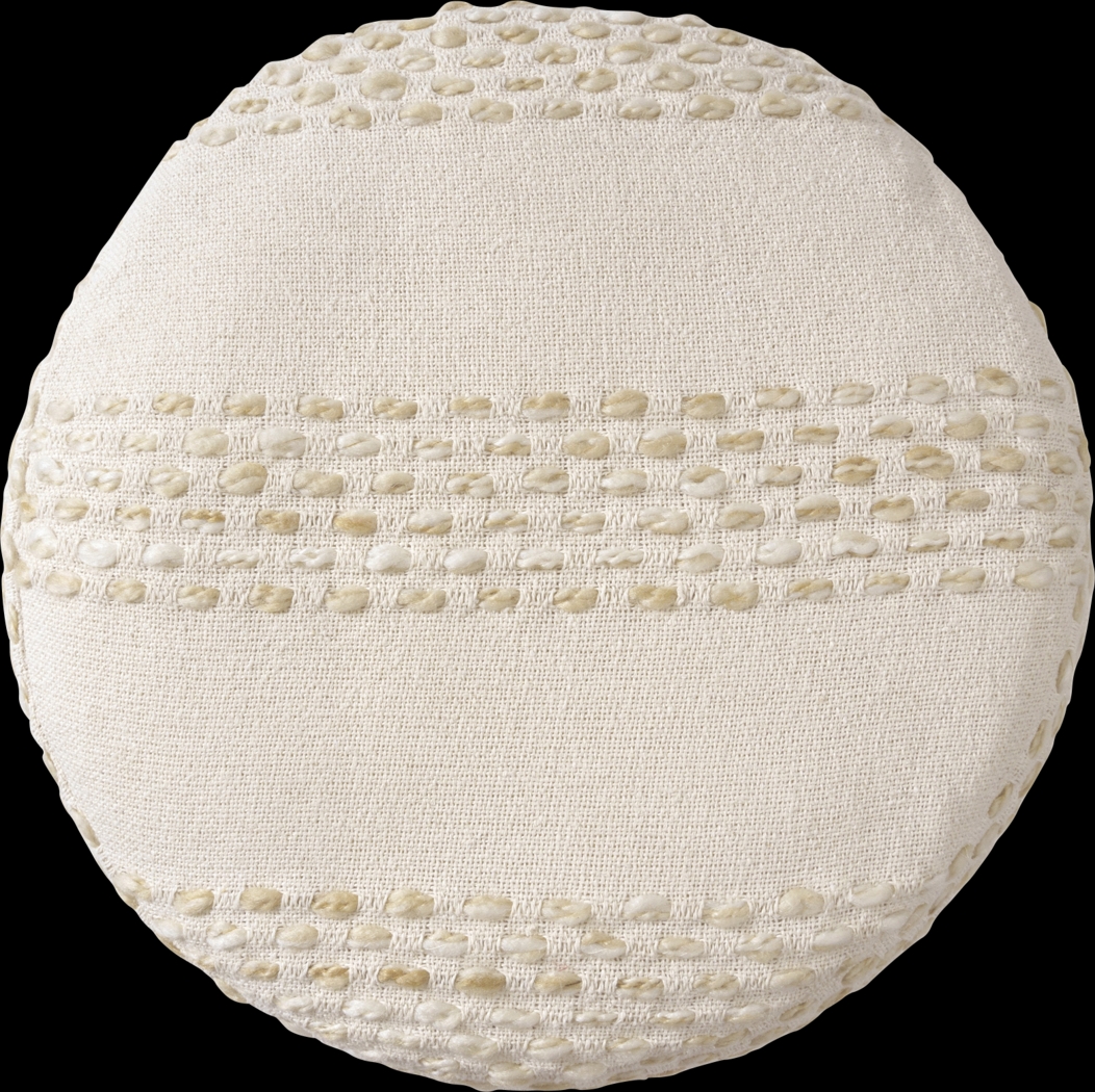 Vaddo Beige/Ivory Pouf - Thumbnail - Image 7