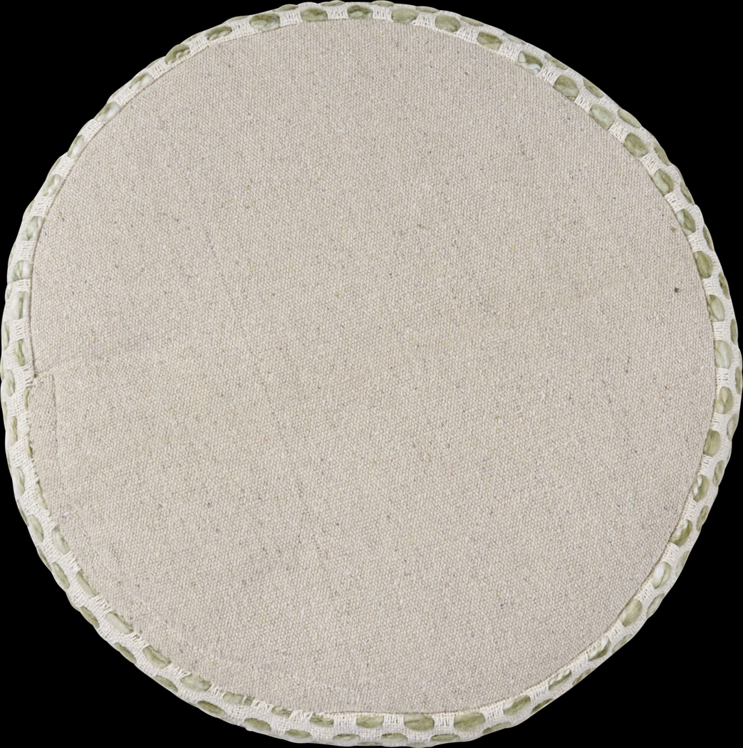 Vaddo Sage/Ivory Pouf - Thumbnail - Image 3
