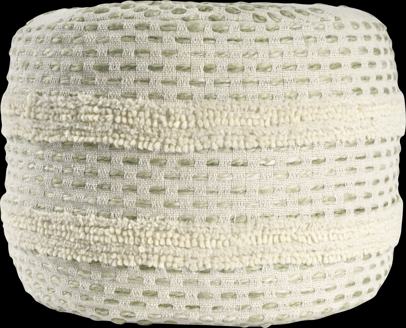 Vaddo Sage/Ivory Pouf - Thumbnail - Image 1