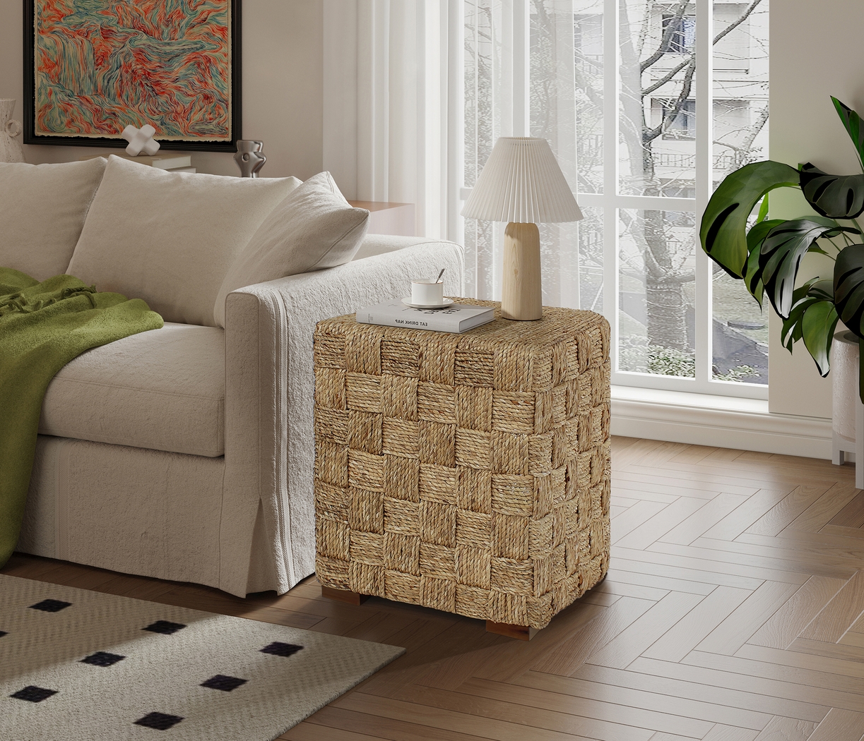 Vaesa Brown Square Accent Table - Thumbnail - Image 2