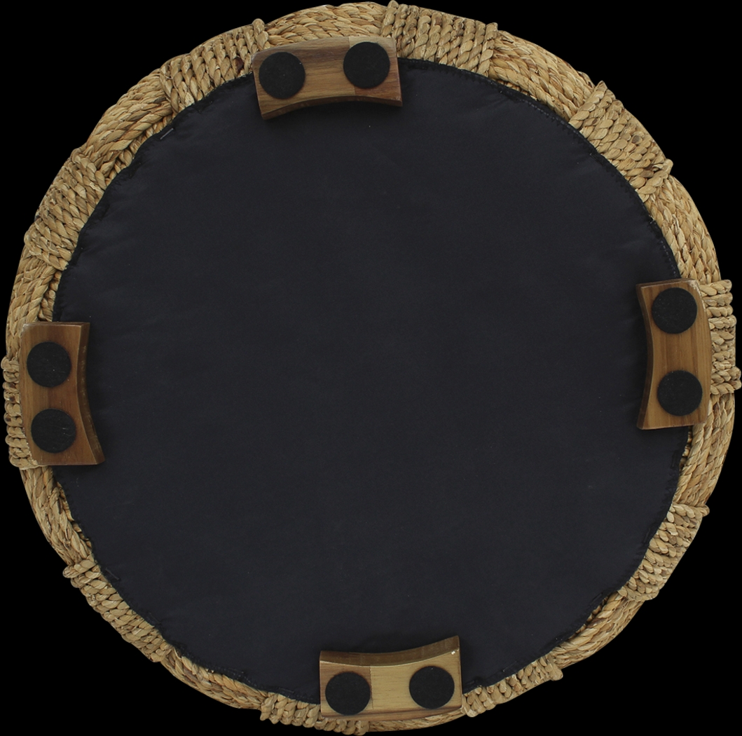 Vaessa Brown Round Accent Table - Thumbnail - Image 3