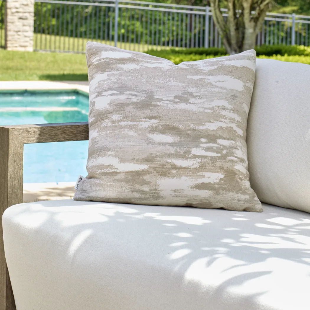 Vaetu Taupe Indoor/Outdoor Accent Pillow - Thumbnail - Image 2
