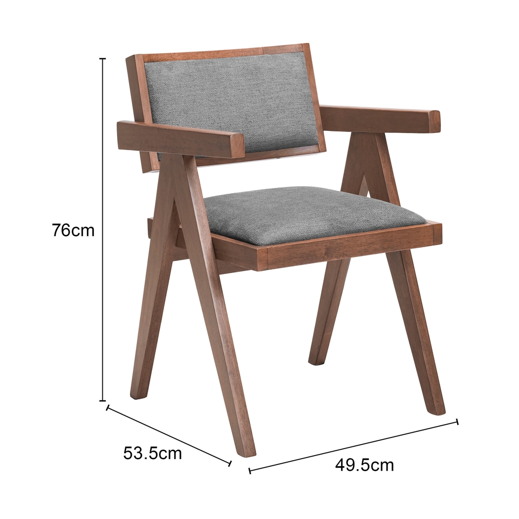 Vaggden Gray Dining Chair, Set of 2 - Thumbnail - Image 3