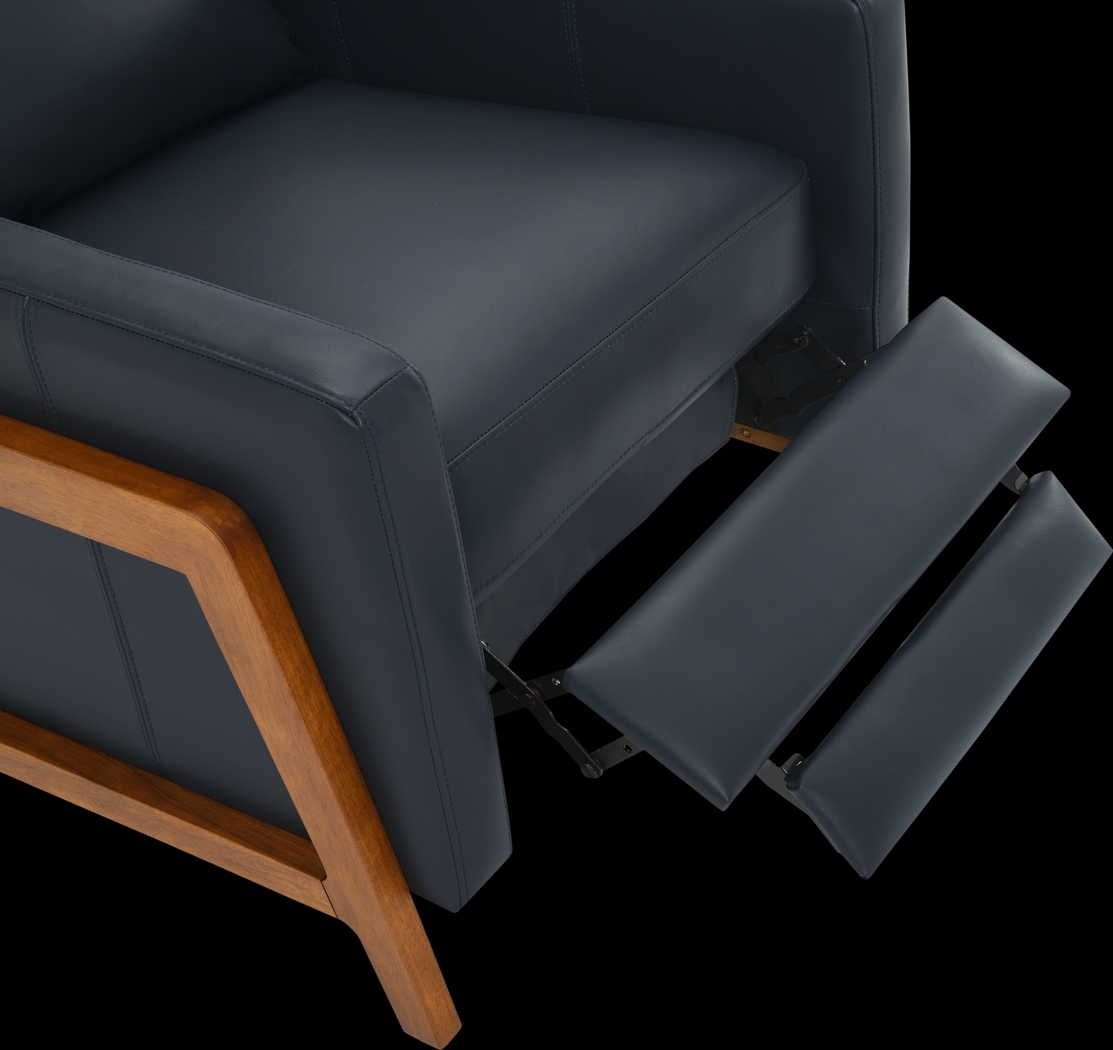 Vaiaho Dark Blue Push Back Recliner - Thumbnail - Image 10