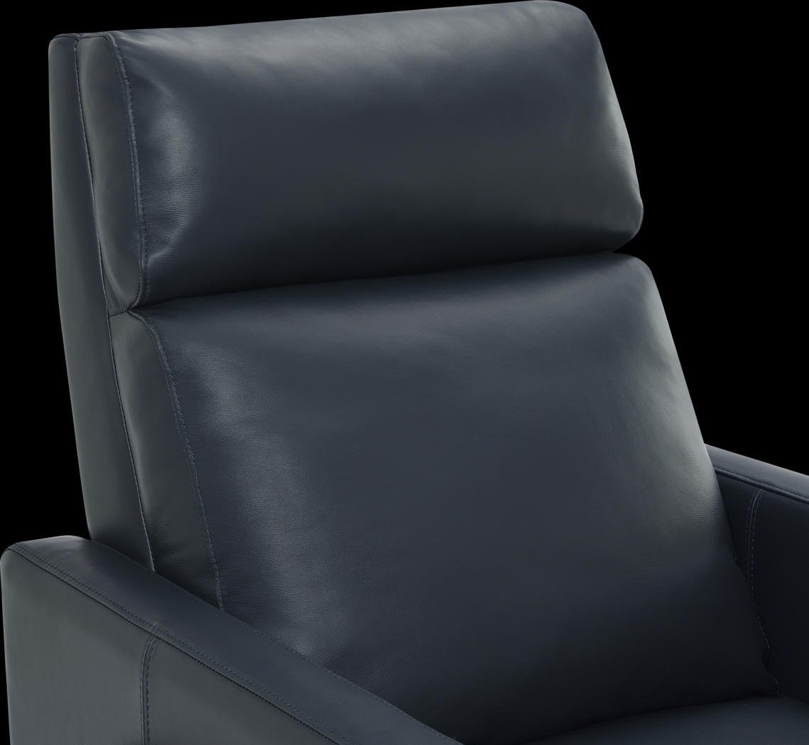 Vaiaho Dark Blue Push Back Recliner - Thumbnail - Image 12
