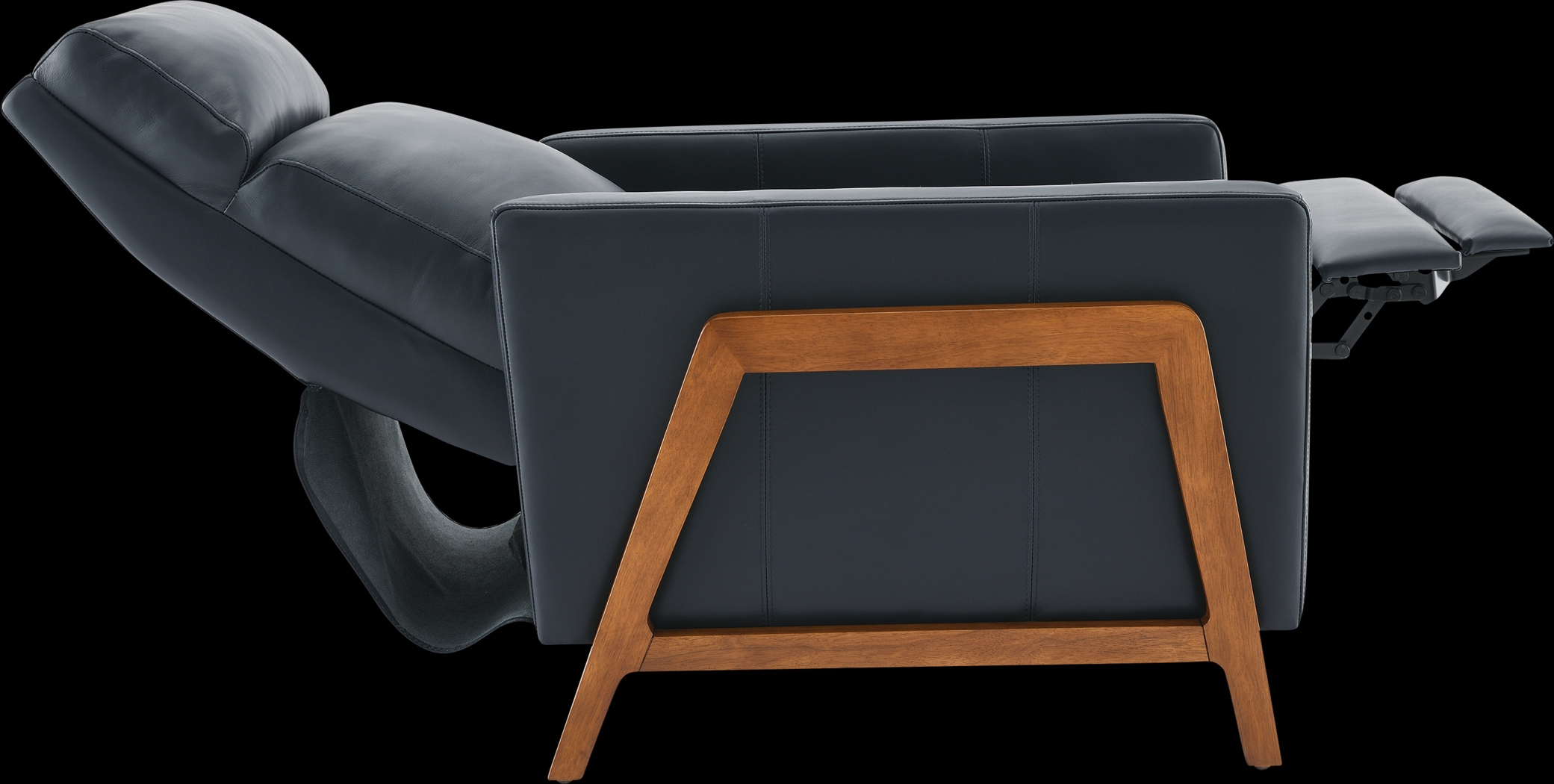 Vaiaho Dark Blue Push Back Recliner - Thumbnail - Image 6