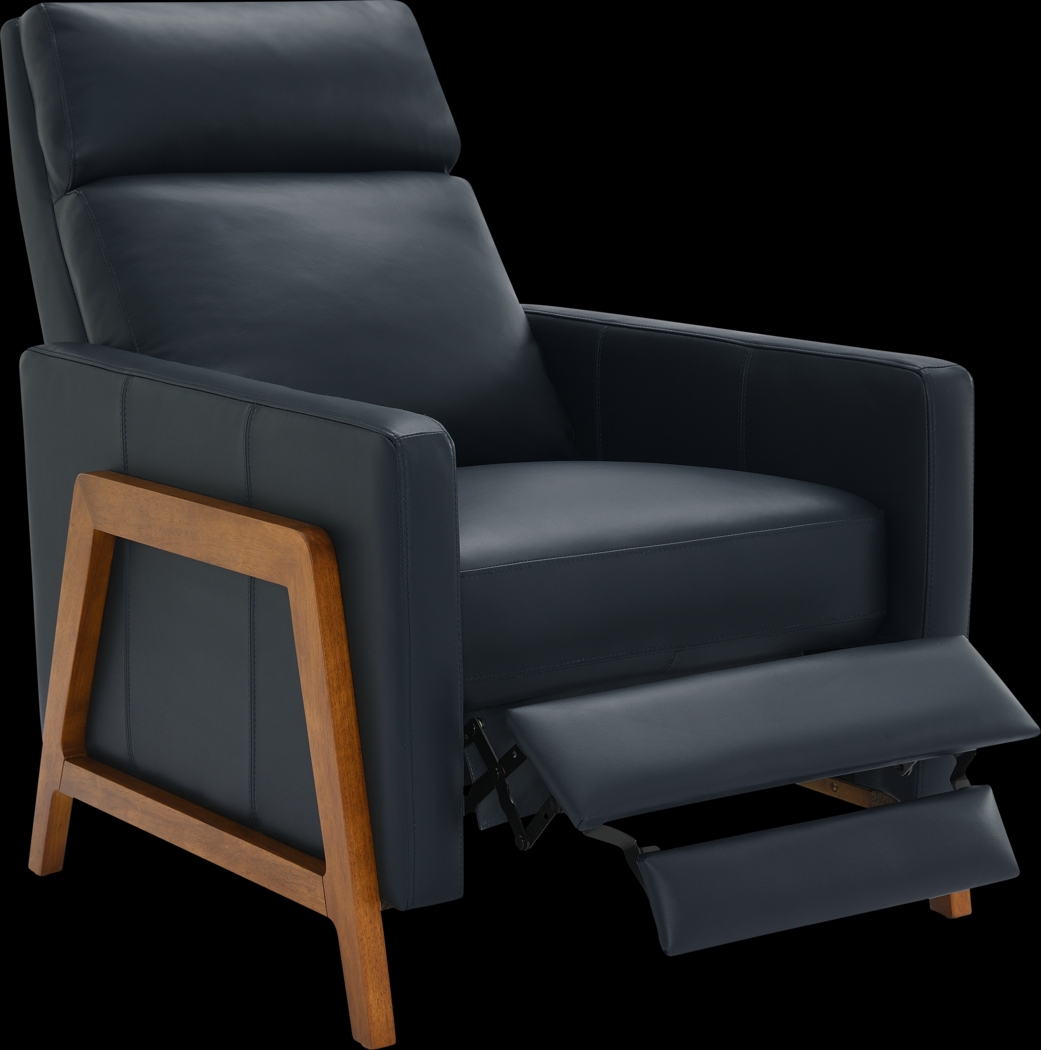 Vaiaho Dark Blue Push Back Recliner - Thumbnail - Image 7