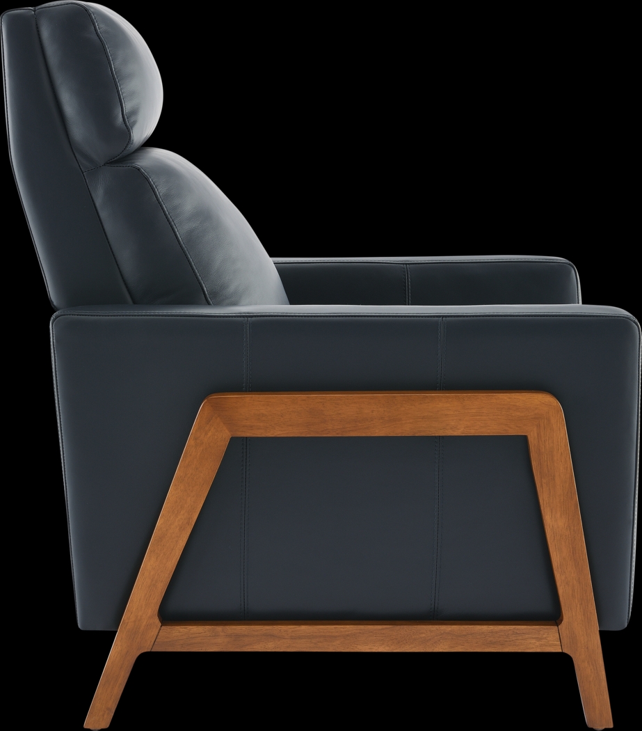 Vaiaho Dark Blue Push Back Recliner - Thumbnail - Image 8