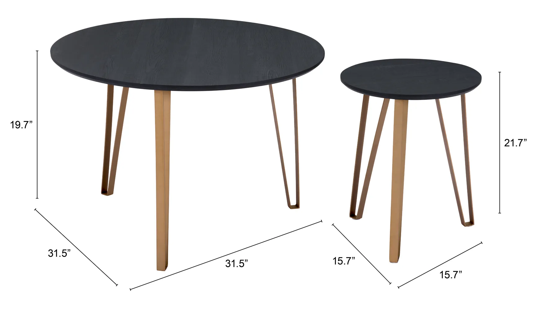 Vailmount Black Accent Table, Set of 2 - Thumbnail - Image 10