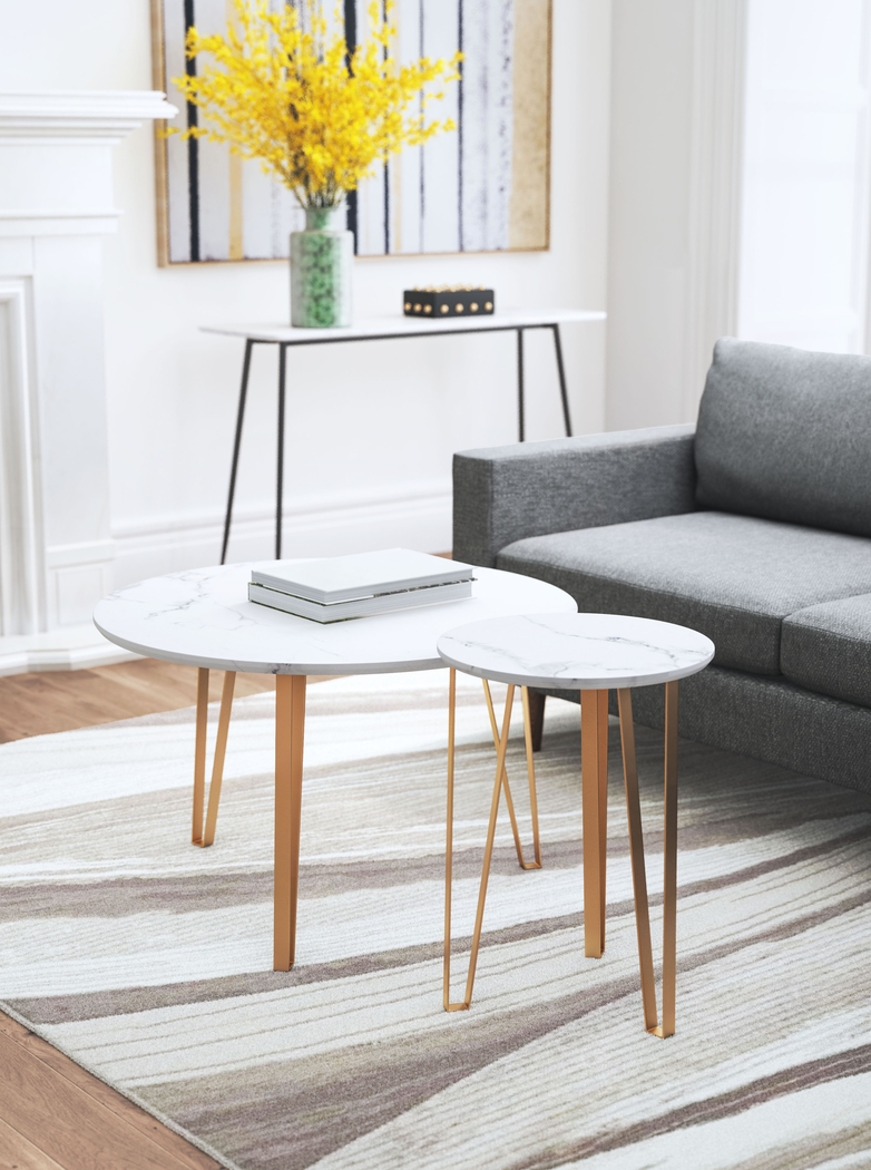 Vailmount White Accent Table, Set of 2 - Thumbnail - Image 9