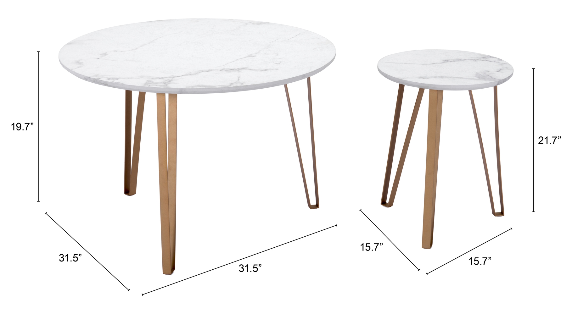Vailmount White Accent Table, Set of 2 - Thumbnail - Image 10