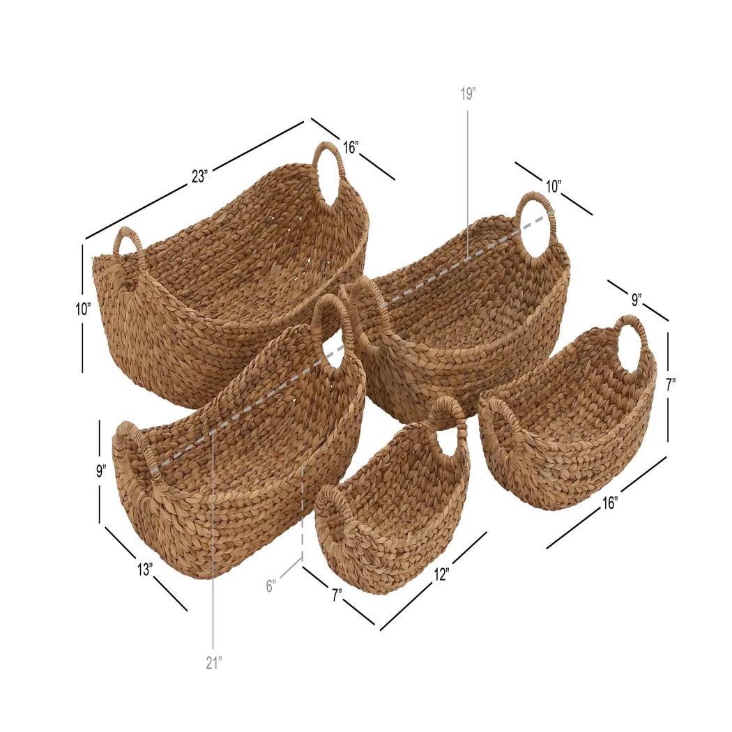 Vailti Brown Basket, Set of 5 - Thumbnail - Image 7