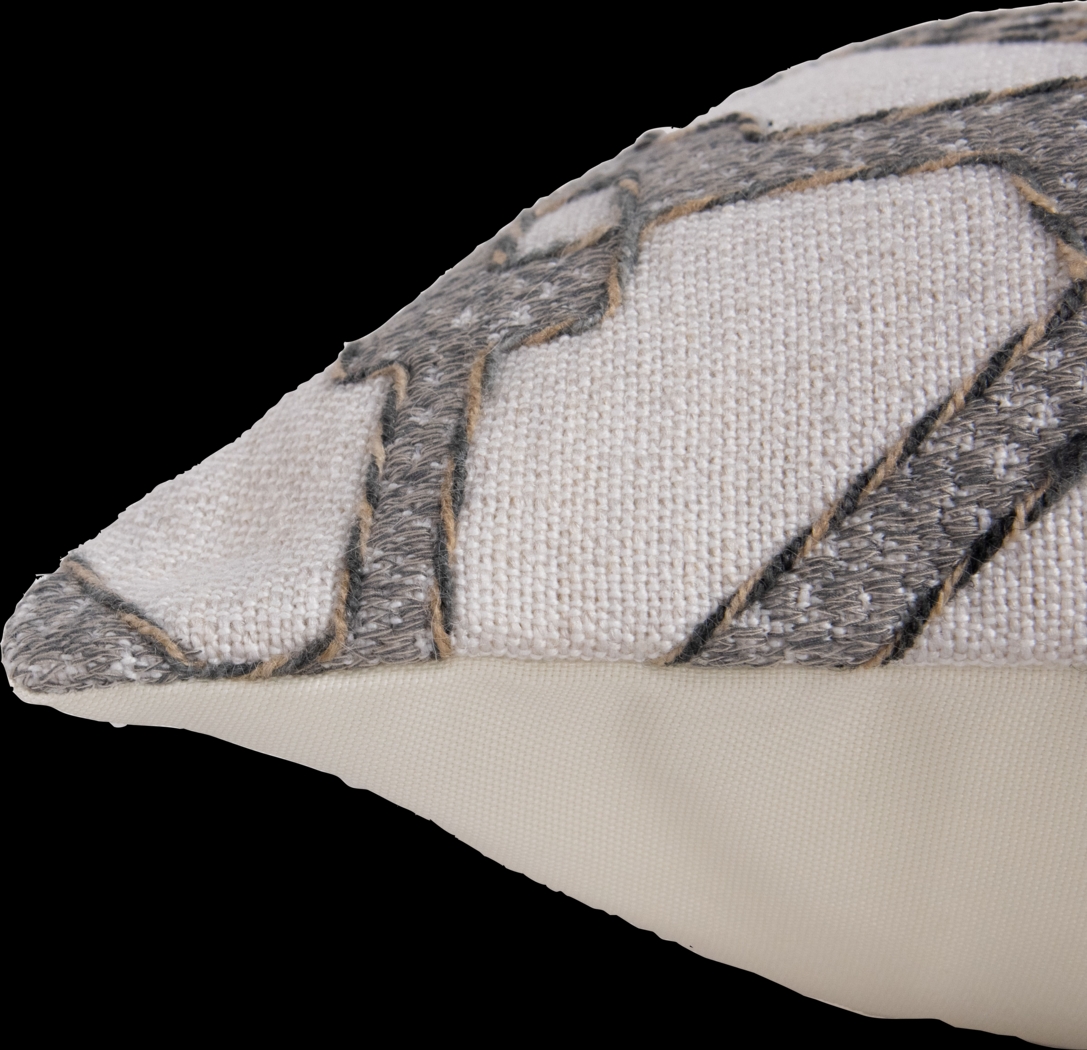 Valbe Gray Indoor/Outdoor Accent Pillow - Thumbnail - Image 3