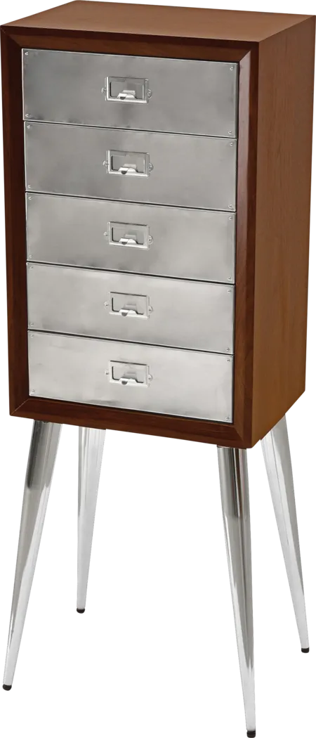 Valbrook Chrome Jewelry Armoire - Thumbnail - Image 1