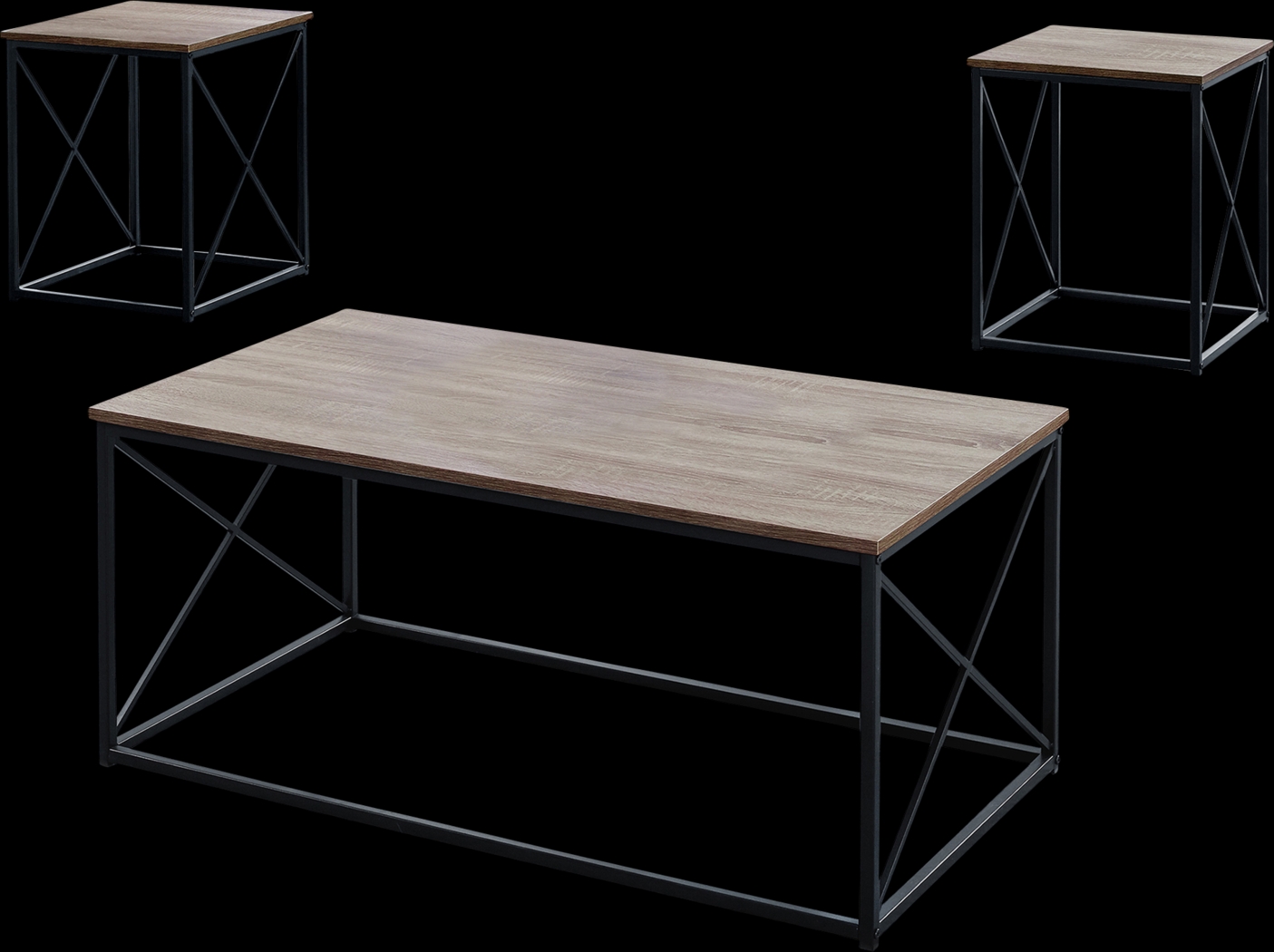 Valburn Taupe 3 Pc Table Set - Thumbnail - Image 1