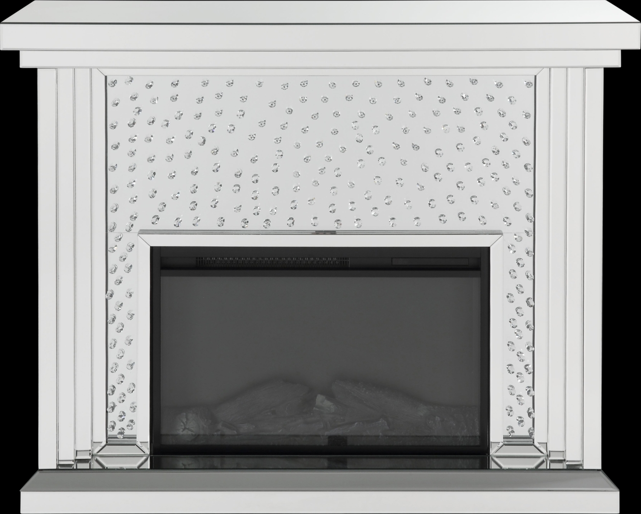 Valdars Silver 47 in. Console, With Electric Fireplace - Thumbnail - Image 1