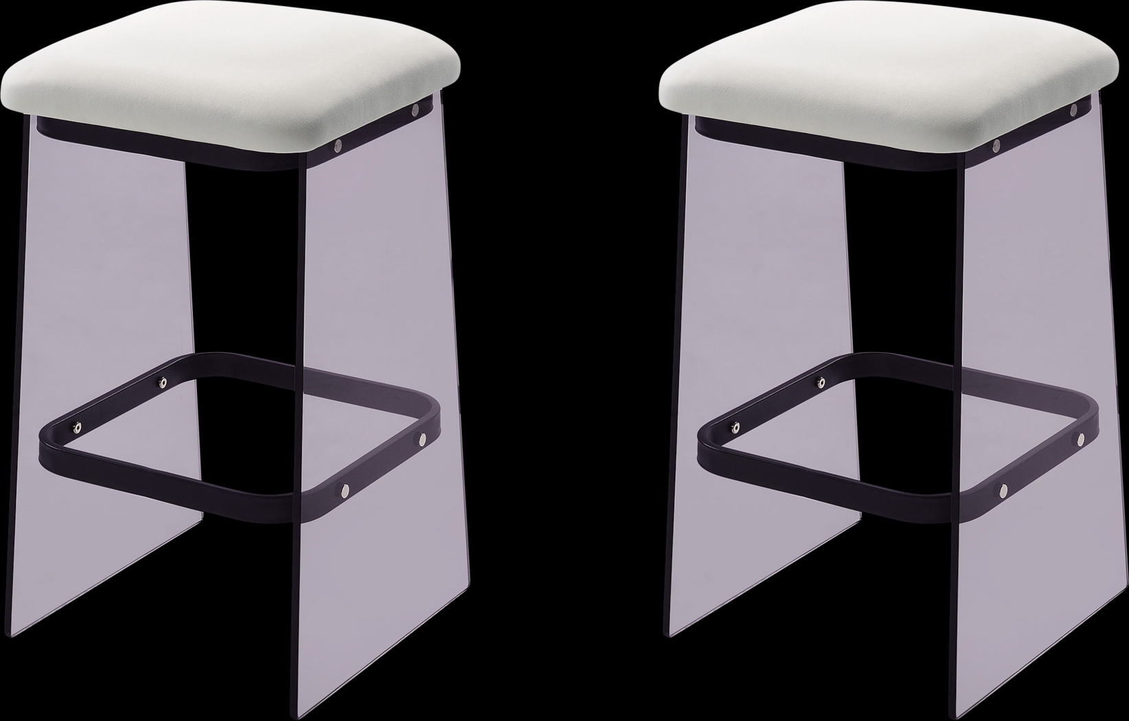 Valelo Black Counter Stool, Set of 2 - Thumbnail - Image 1